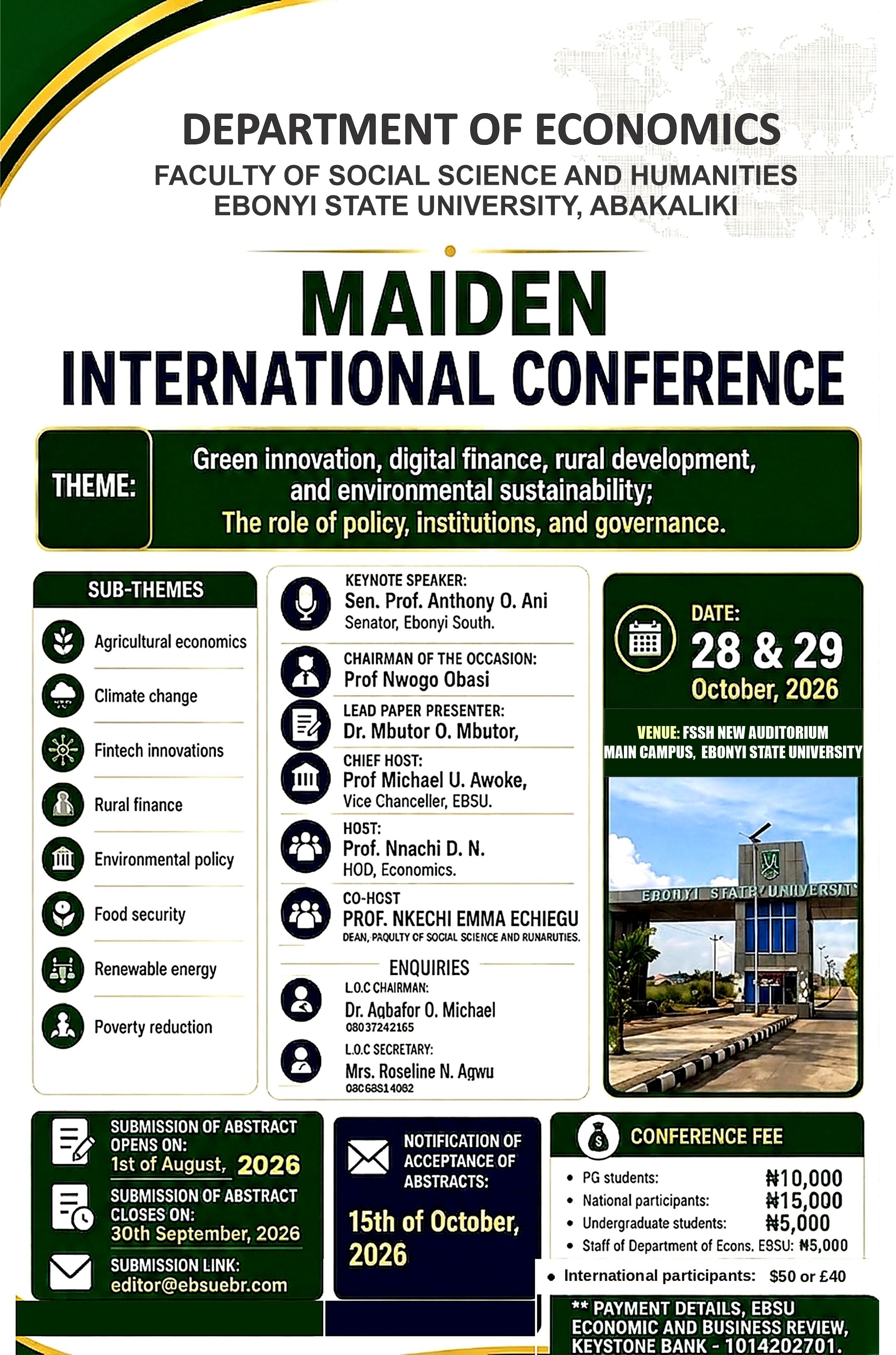 MAIDEN INTERNATIONAL CONFERENCE